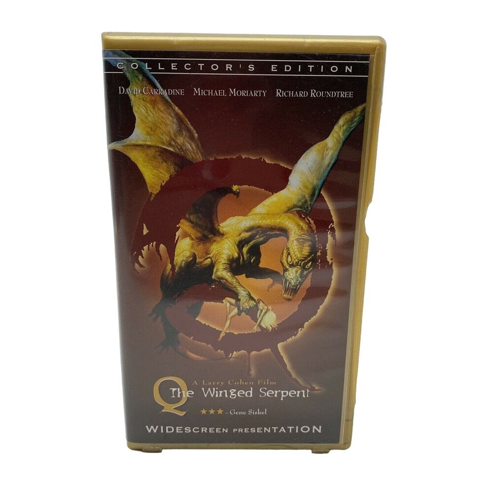 Q - The Winged Serpent (VHS, 1998) Dragon Collector's Edition Gold Widescreen